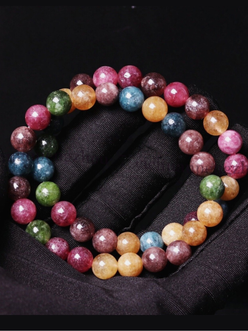 🆕New Multi Color Tourmaline 8mm Healing Gemstone Bracelet